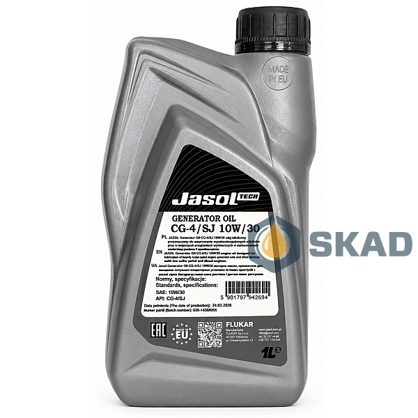 Jasol TECH Generator Oil CG-4/SJ 10W/30, 1л js-m4-1