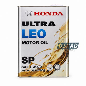 Моторна олива Honda Ultra Leo API SP/GF-6 0W20, 4 л. (Japan) 08227-99974