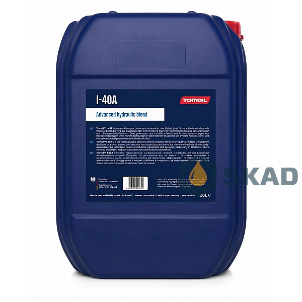 TOMOIL Industrial Hydraulic Oil I-40, 20L sng-i40-20