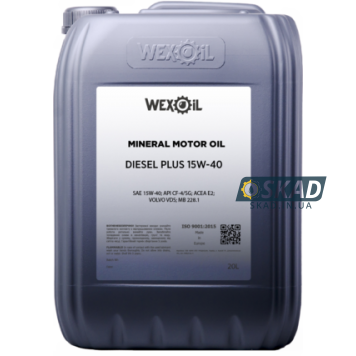 Моторное масло Wexoil Diesel Plus 15W-40 20 л sng-5475