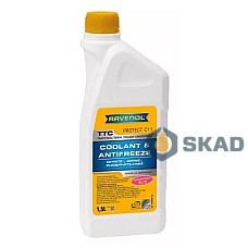 Антифриз RAVENOL G11 концентрат- 75С, 1.5л (желтый)