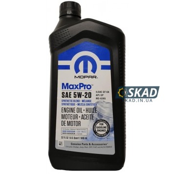 Моторна олива Mopar MaxPro 5W-20, 946 мл. 68518202AA