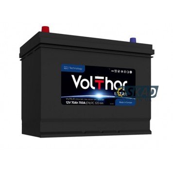 Автомобільний акумулятор VOLTHOR Ultra VU70JX 70Ah +L EN700A 12V (57024 SMF)