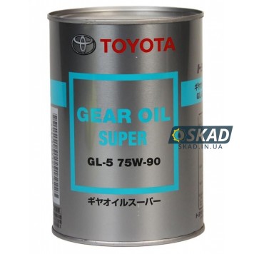 Трансмиссионное масло Toyota Gear Oil Super 75W-90, GL-5, 1л. (Japan) 08885-02106
