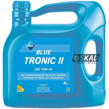 Моторное масло Aral BlueTronic II 10W-40, 4 л. 15F470
