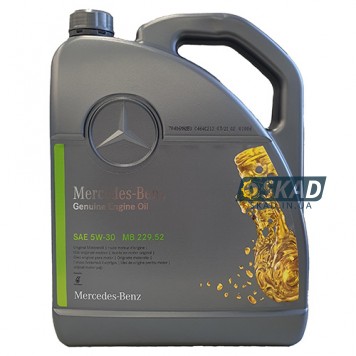 Моторное масло Mercedes-Benz Genuine Engine Oil 5W-30, MB 229.52, 5л. A000989330913ABDE