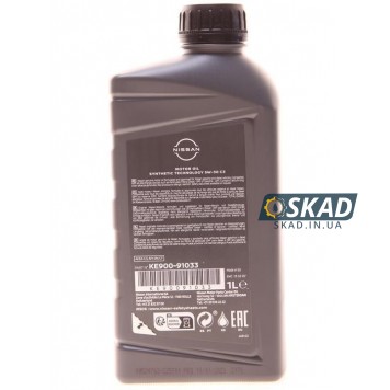 Моторное масло Nissan Motor Oil ST C3 5W-30, 1 л. KE90091033-1