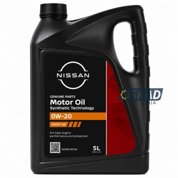 Моторное масло Nissan Motor Oil 0W-20, 5 л. KE90090144