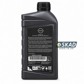 Моторное масло Nissan Motor Oil ST C3 5W-30, 1 л. KE90091033-1