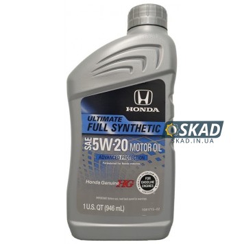 Моторное масло Honda 5W-20 Ultimate Full Synthetic SP/GF-6, 1 л. 08798-9138