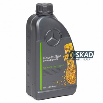 Моторное масло Mercedes-Benz Genuine Engine Oil 5W-30, MB 228.51, LT, 1 л. A000989790611ADEE