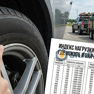 Где искать и что означает индекс нагрузки (грузоподъёмности) шины