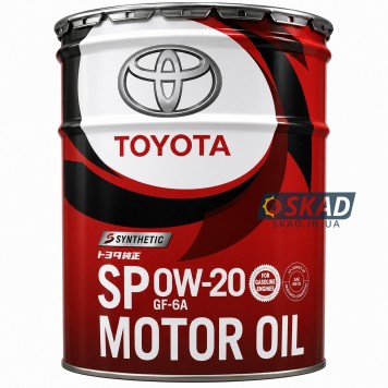 Моторное масло Toyota Synthetic Motor Oil SP/GF6A, 0W-20 (Japan), 20л. 08880-13203