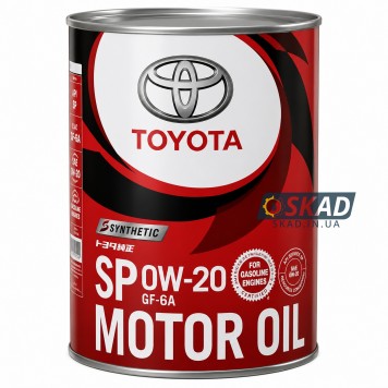 Моторное масло Toyota Synthetic Motor Oil SP/GF6A, 0W-20 (Japan), 1л. 08880-14306