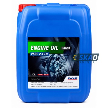 Моторное масло DAF PSQL 2.4 LD 10W-30, 20 л. 30106