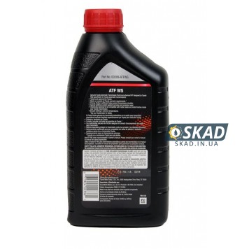 Трансмиссионное масло Toyota ATF WS, 946 мл. 00289-ATFWS-1