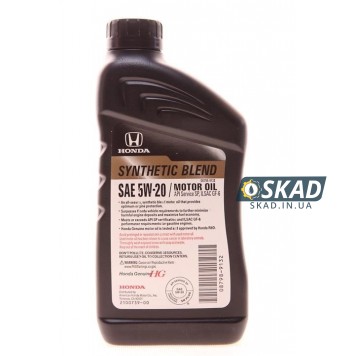Моторное масло Honda SYNTHETIC BLEND SP/GF-6 5W-20, 946 мл. (Japan) 08798-9132-1