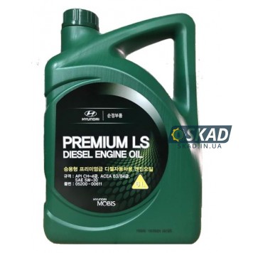 Моторное масло Mobis Hyundai/Kia Premium LS Diesel 5W-30, 4 л. 05200-00411