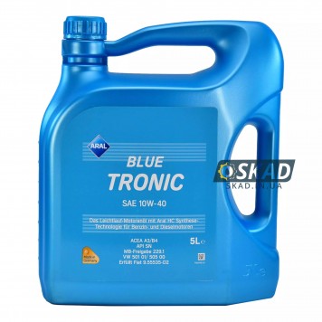 Моторное масло Aral BlueTronic 10W-40, 5 л. 1529FA