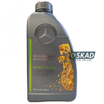 Моторное масло Mercedes-Benz Genuine Engine Oil 5W-30, MB 229.51 , 1 л. A000989320911ABDE