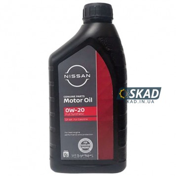 Моторна олива Nissan Genuine Motor Oil SP/GF-6 0W-20, 946 мл. 999PK000W20N