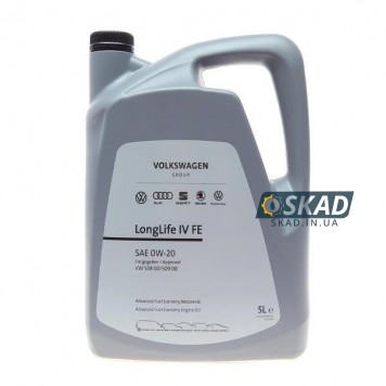 Моторна олива VAG LongLife IV FE 0W-20, 5 л. GS60577M4