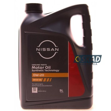 Моторное масло Nissan Motor Oil 0W-20, 5 л. KE90090144