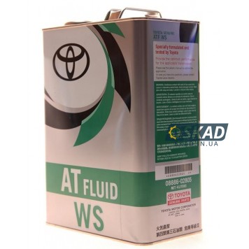 Трансмісійна олива Toyota ATF WS (Japan), 4 л. 08886-02805-1