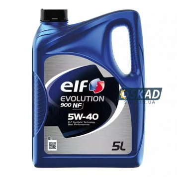 Моторное масло Elf Evolution 900 NF 5W-40, SL/CF, 5 л. 213908