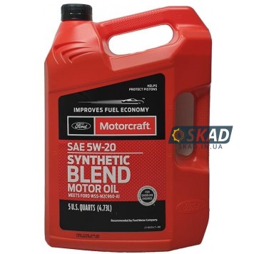Моторна олива Motorcraft Ford Premium Synthetic Blend Motor Oil 5W-20, 4.73 л. XO5W20-5Q3SP