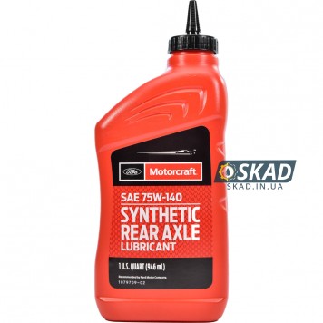 Трансмісійна олива Ford Motorcraft SAE 75W-140 Synthetic Rear Axle Lubricant, 946 мл. XY75W140-QL