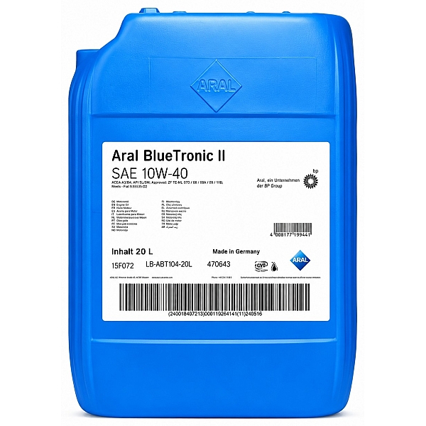 Моторное масло Aral BlueTronic II 10W-40, 20л