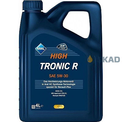 Моторное масло Aral HighTronic R 5W-30 4 л