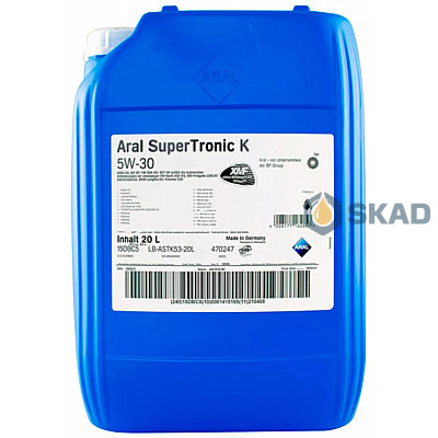 Моторное масло Aral SuperTronic K 5W-30, 20л