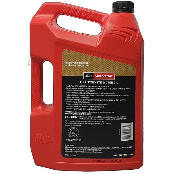 Моторное масло Ford Motorcraft Full Synthetic Motor Oil 0W-20, 4.73л
