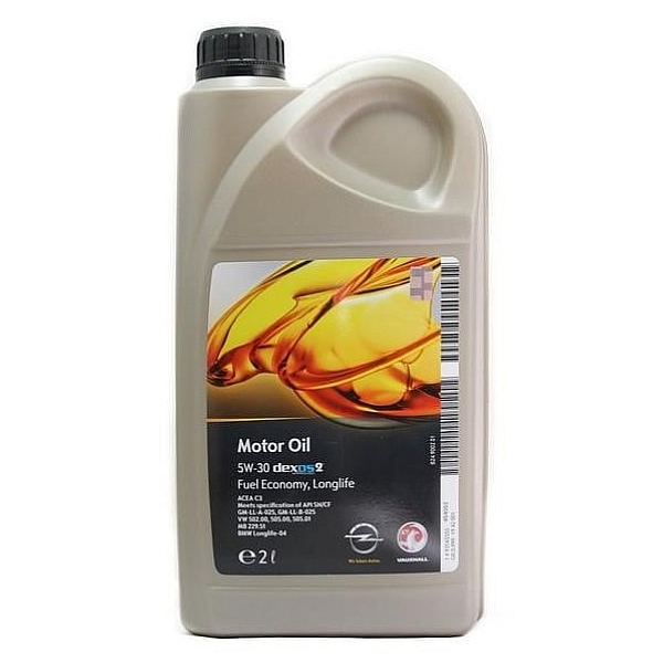Моторное масло General Motors Dexos 2 Fuel Economy, Longlife 5W-30, 2л