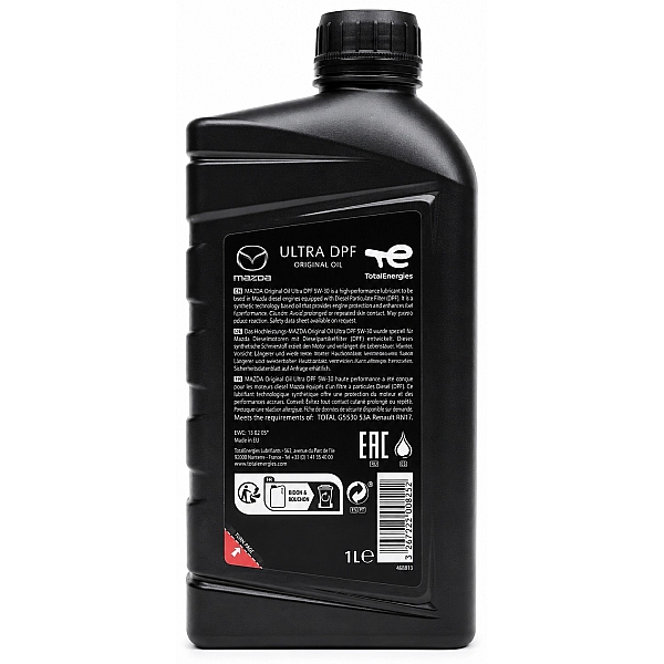 Моторное масло Mazda Original Oil Ultra DPF 5W-30, 1л