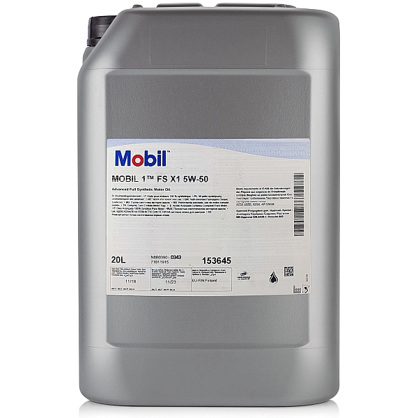 Моторное масло Mobil 1 FS X1 5W-50, 20л
