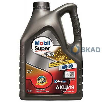Моторное масло Mobil Super 3000 XE 5W-30, 5л