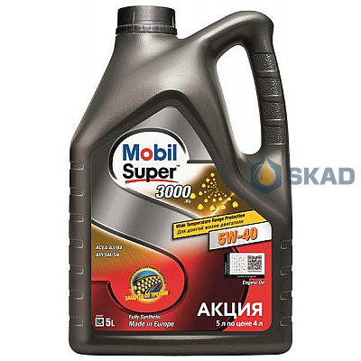 Моторное масло Mobil Super 3000 X1 5W-40, 5л