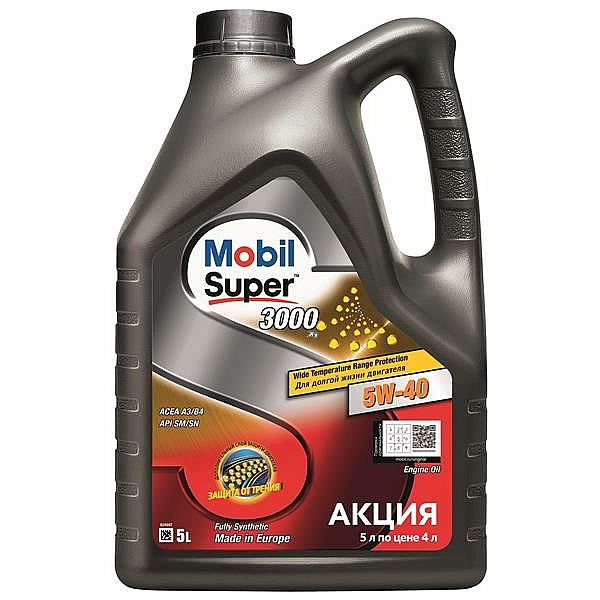Моторное масло Mobil Super 3000 X1 5W-40, 5л