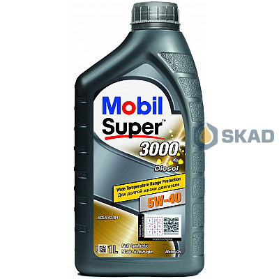 Моторное масло Mobil Super 3000 X1 Diesel 5W-40, 1л