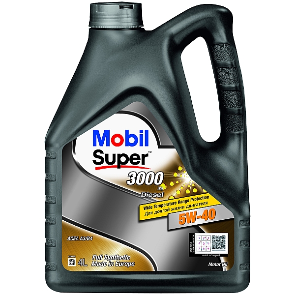 Моторное масло Mobil Super 3000 X1 Diesel 5W-40, 4л