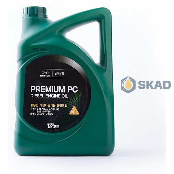 Моторна олива Mobis Premium PC Diesel 10W-30, 6л