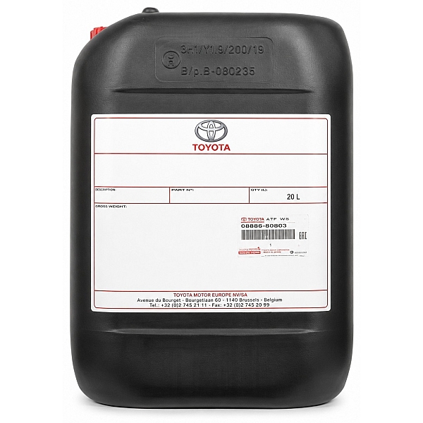 Toyota ATF WS, 20л (Japan) 08886-80803