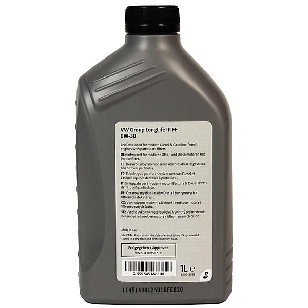 Моторное масло VAG Longlife III FE 0W-30, 1л