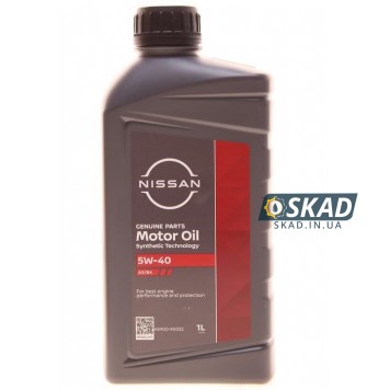 Моторна олива Nissan Motor Oil ST A3/B4 5W-40, 1 л. KE90090032
