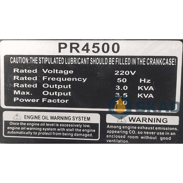 Генератор бензиновый Sayide PR4500 220V 4кВт PR4500