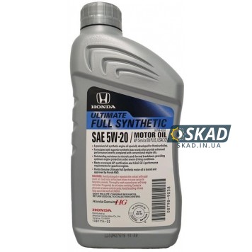 Моторное масло Honda 5W-20 Ultimate Full Synthetic SP/GF-6, 1 л. 08798-9138-1
