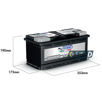 Автомобильный аккумулятор VIPIEMME Safe Energy Plus 100Ah +R EN920A 12V (B824C)-1